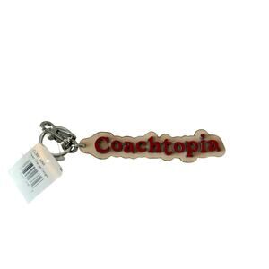 Coach  Logo Bag Charm In Coachtopia Leather Key Chain